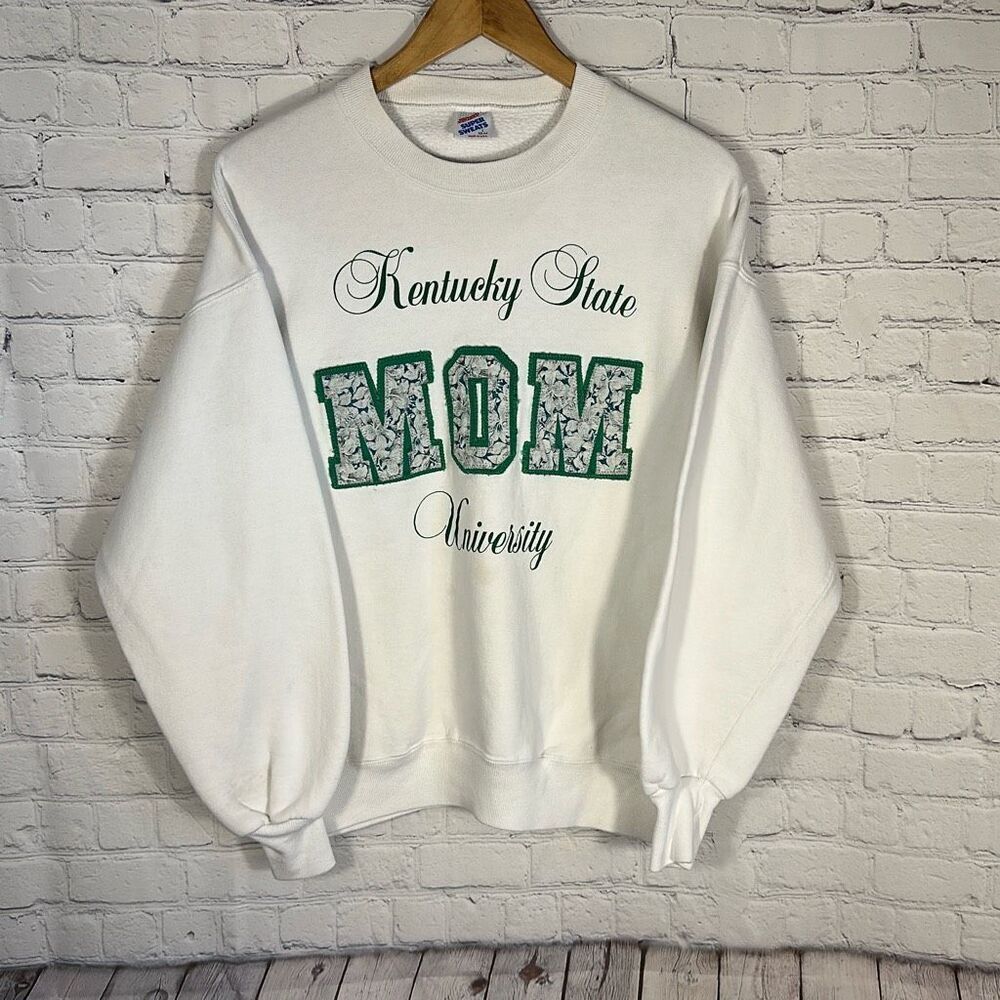 Vintage Jerzees Super Sweats Kentucky State University Mom Sweatshirt Large‎